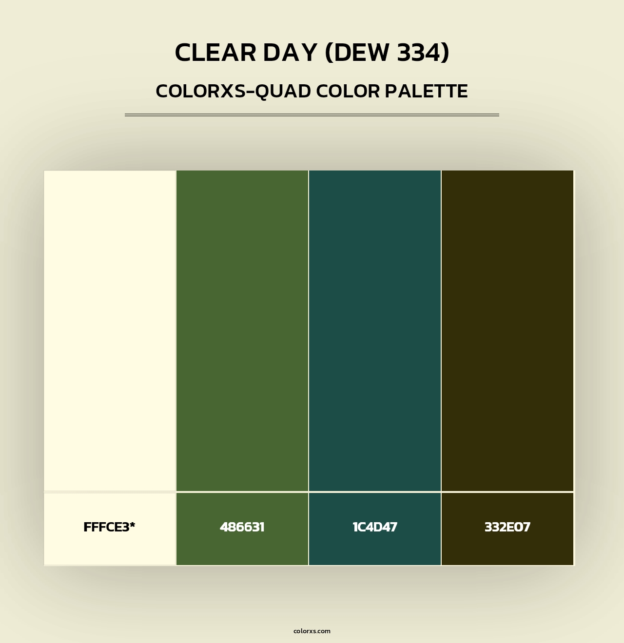 Clear Day (DEW 334) - Colorxs Quad Palette