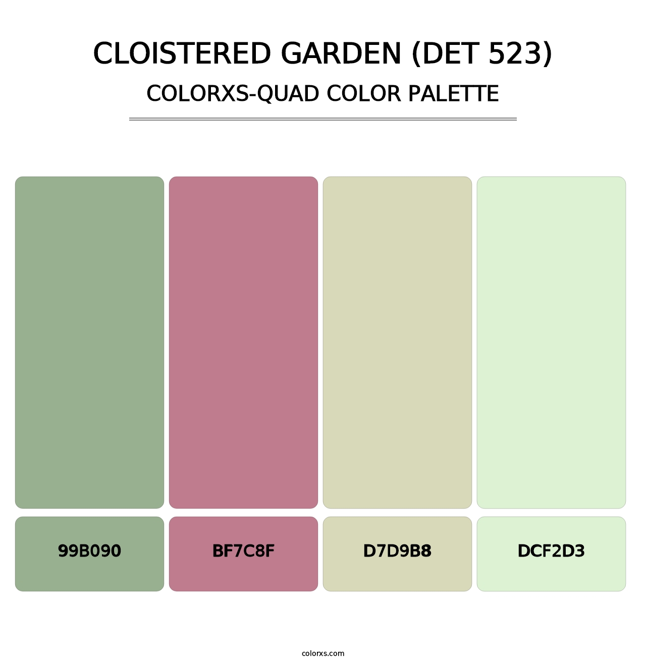 Cloistered Garden (DET 523) - Colorxs Quad Palette
