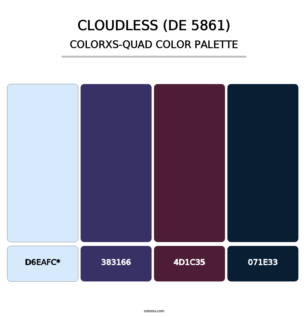 Cloudless (DE 5861) - Colorxs Quad Palette