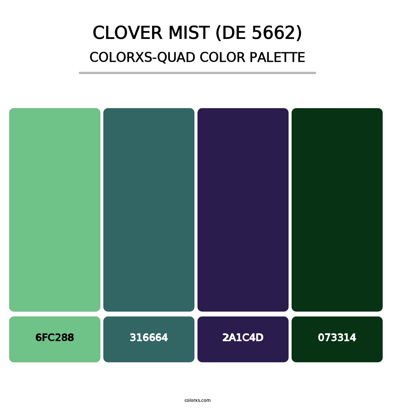 Clover Mist (DE 5662) - Colorxs Quad Palette