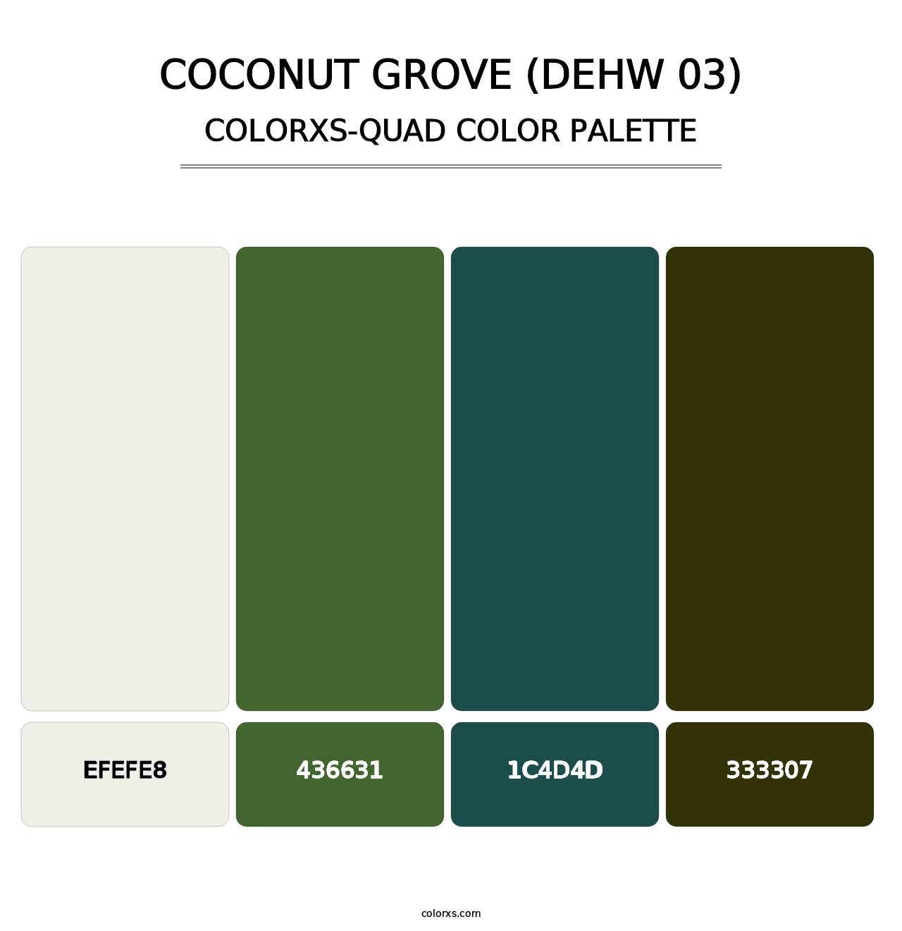 Coconut Grove (DEHW 03) - Colorxs Quad Palette