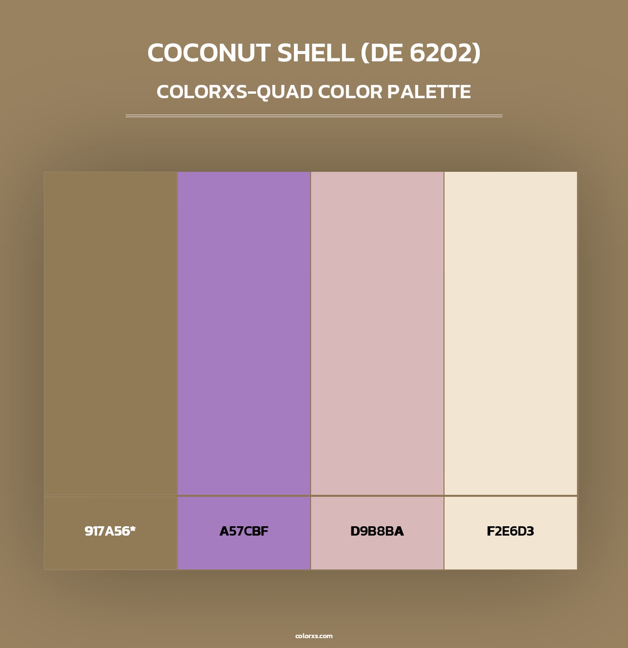 Coconut Shell (DE 6202) - Colorxs Quad Palette