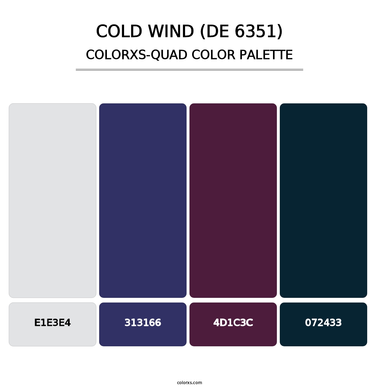 Cold Wind (DE 6351) - Colorxs Quad Palette
