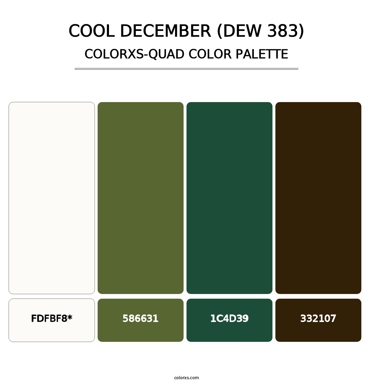 Cool December (DEW 383) - Colorxs Quad Palette