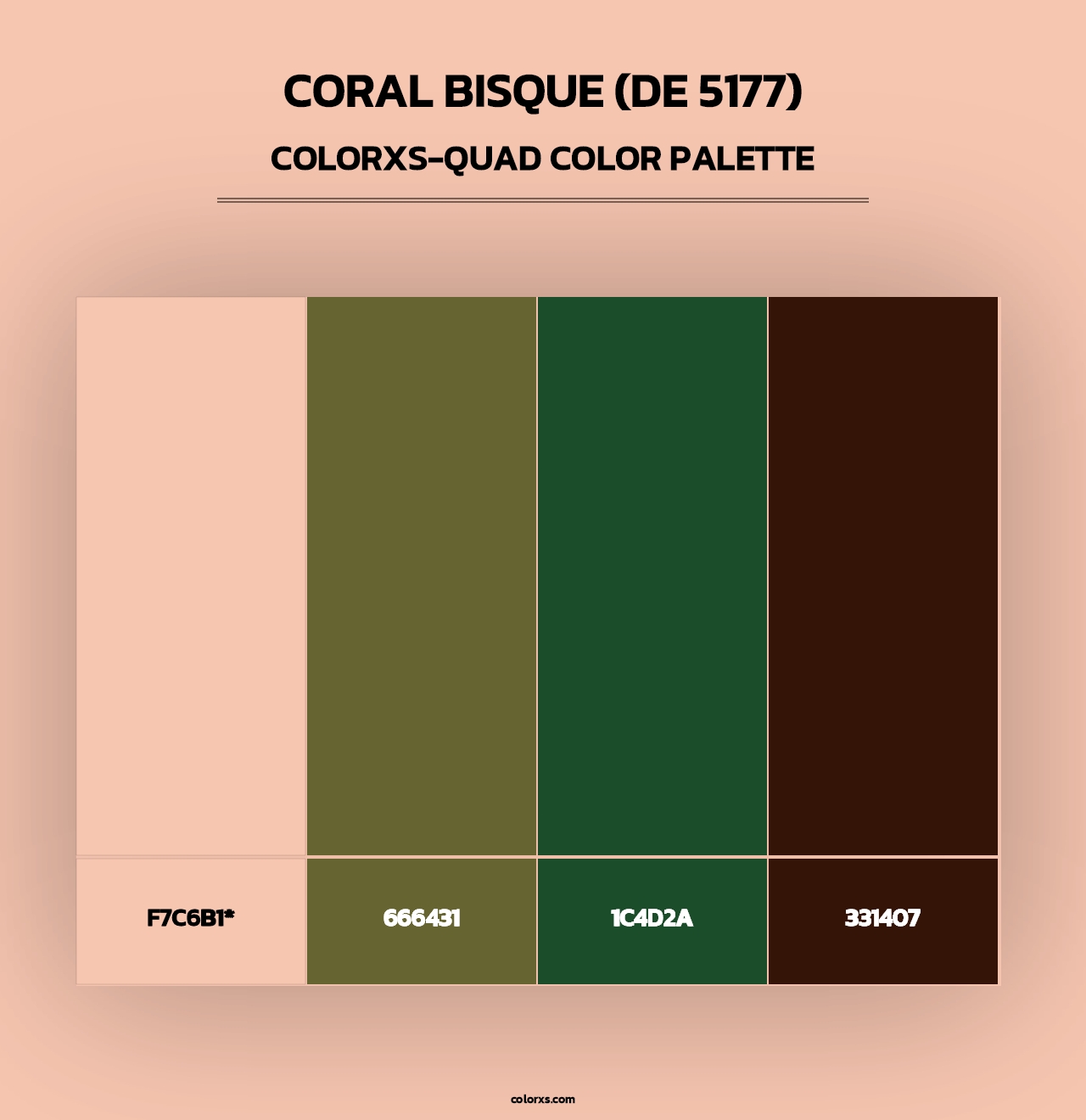 Coral Bisque (DE 5177) - Colorxs Quad Palette