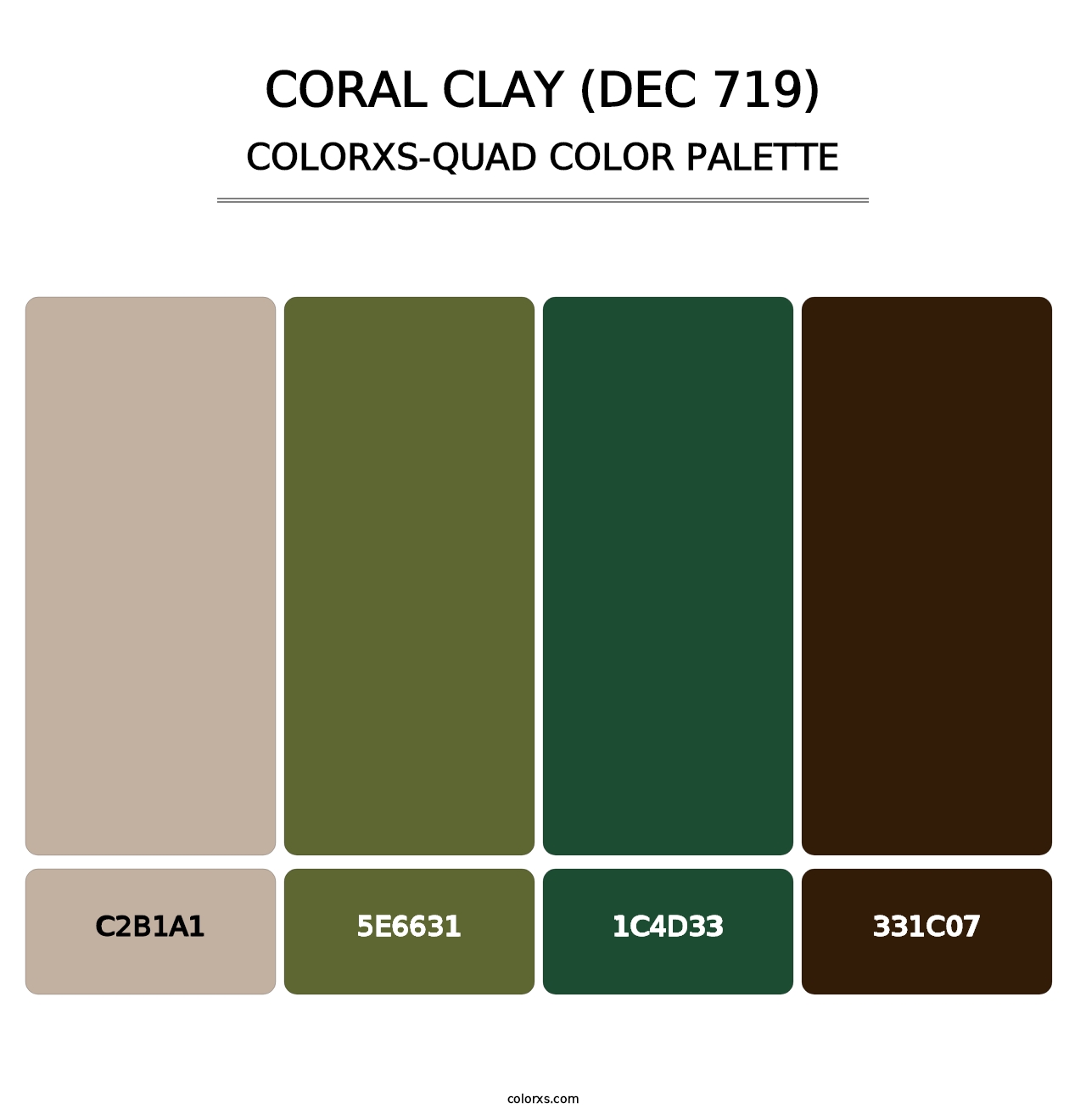 Coral Clay (DEC 719) - Colorxs Quad Palette