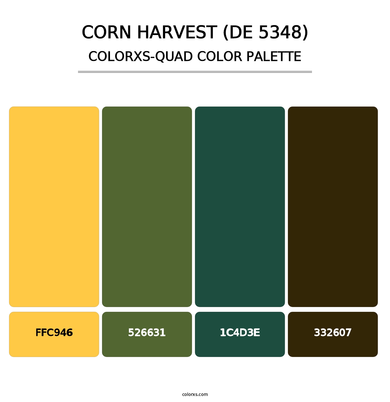 Corn Harvest (DE 5348) - Colorxs Quad Palette