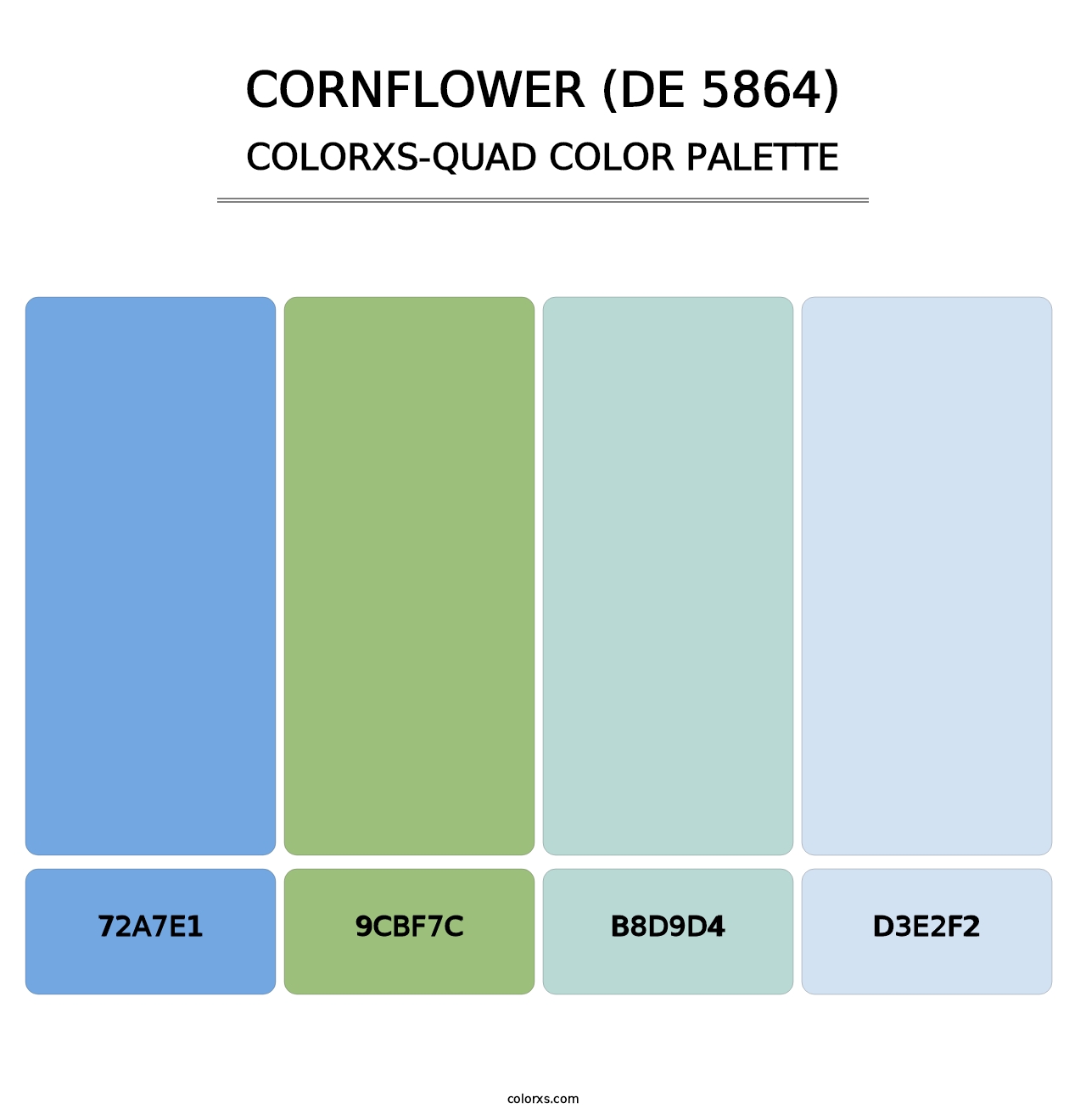 Cornflower (DE 5864) - Colorxs Quad Palette