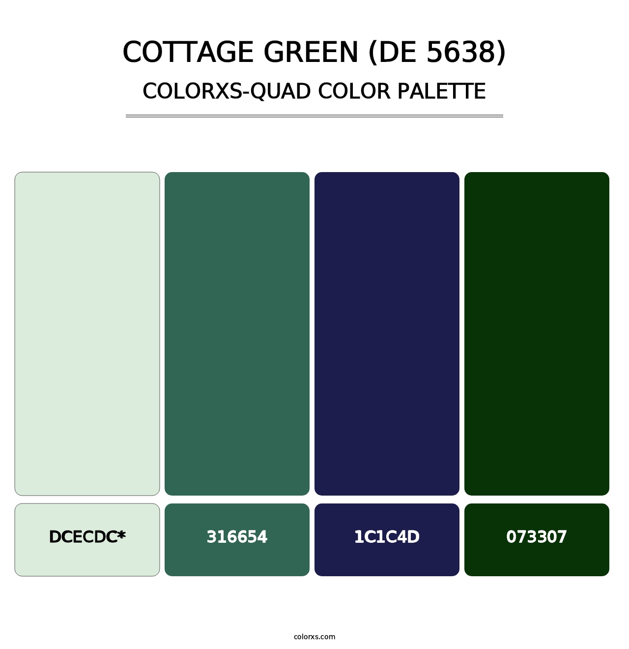 Cottage Green (DE 5638) - Colorxs Quad Palette