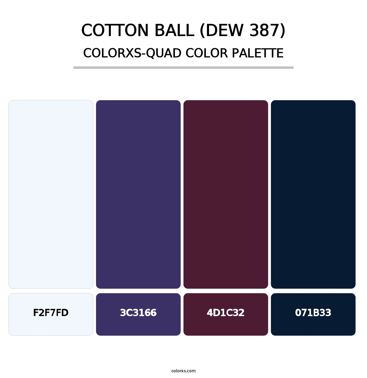 Cotton Ball (DEW 387) - Colorxs Quad Palette