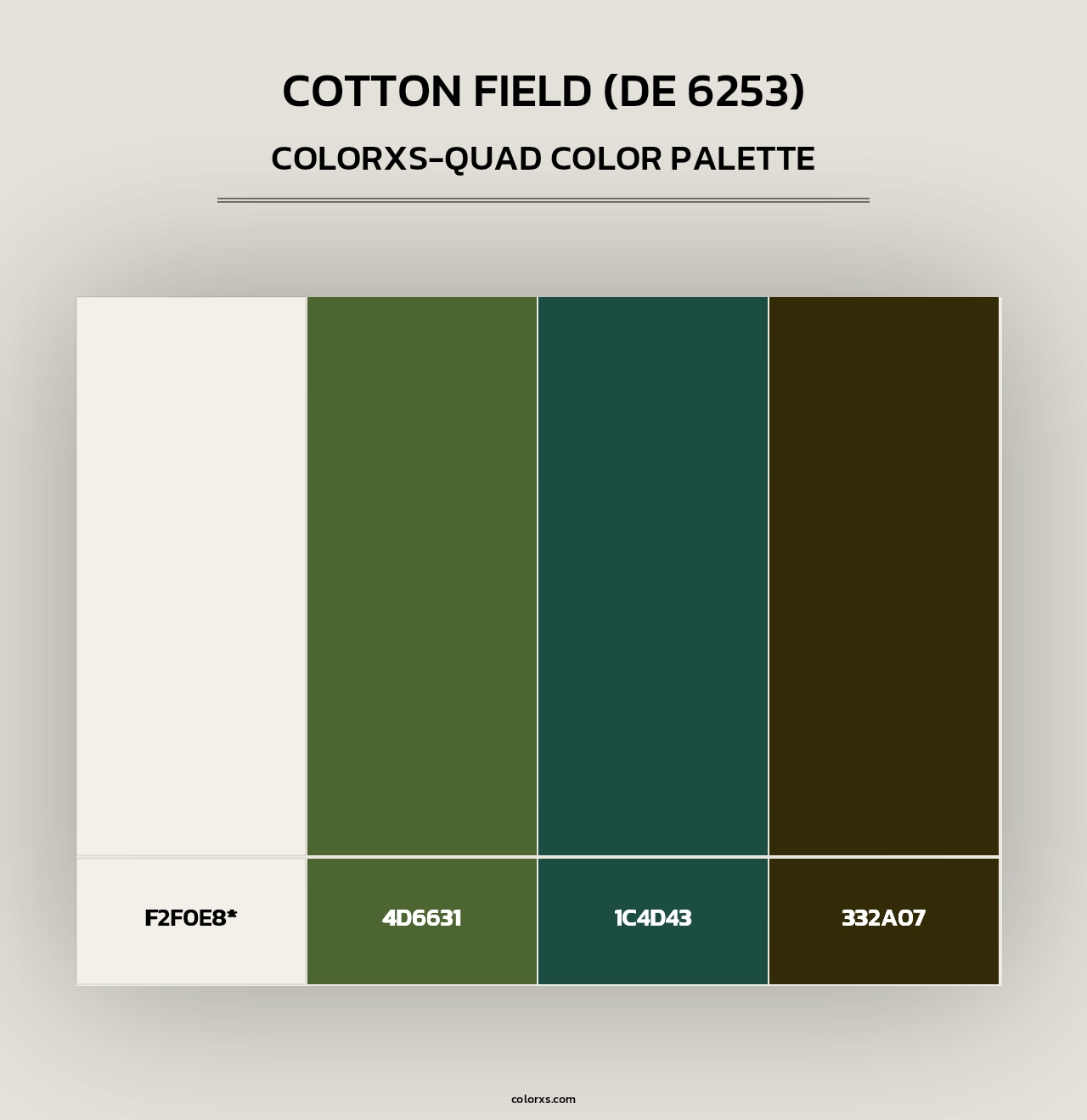 Cotton Field (DE 6253) - Colorxs Quad Palette