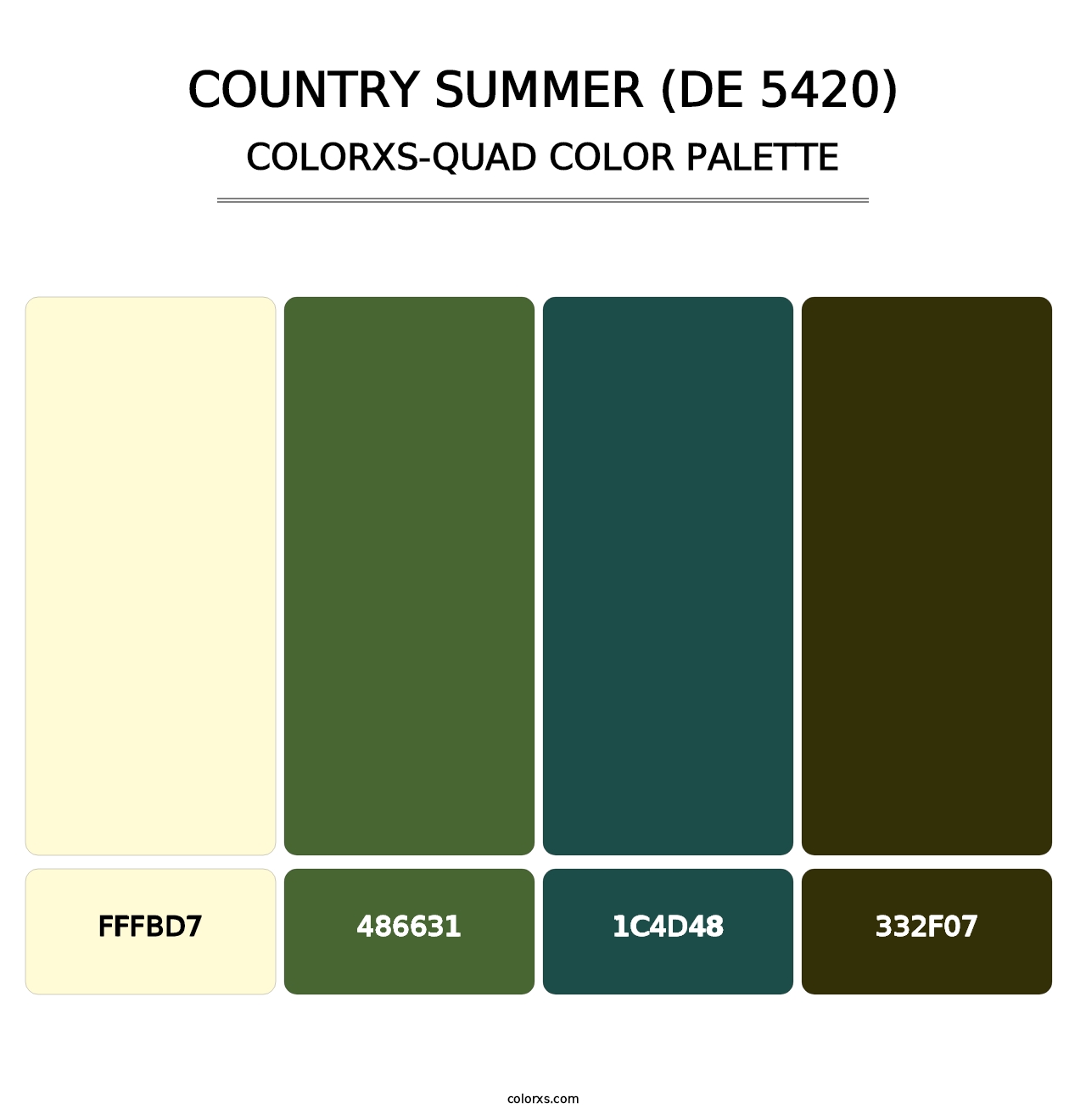 Country Summer (DE 5420) - Colorxs Quad Palette