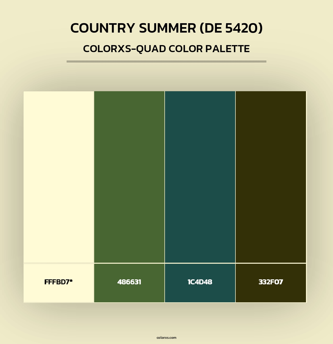Country Summer (DE 5420) - Colorxs Quad Palette