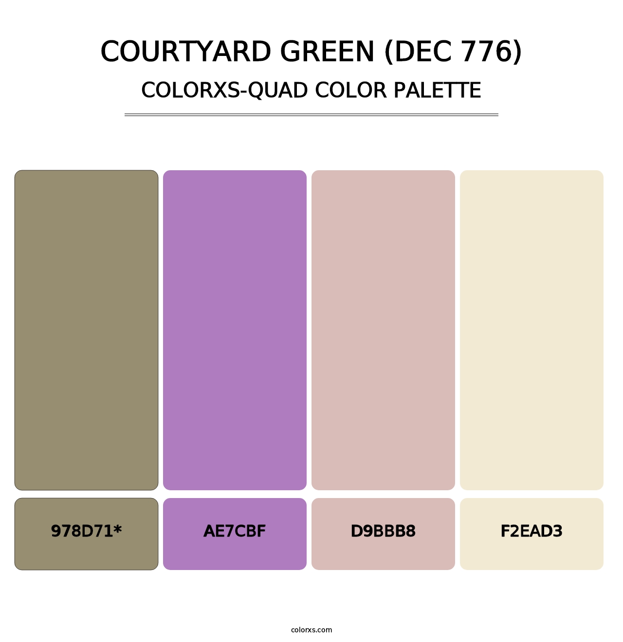 Courtyard Green (DEC 776) - Colorxs Quad Palette