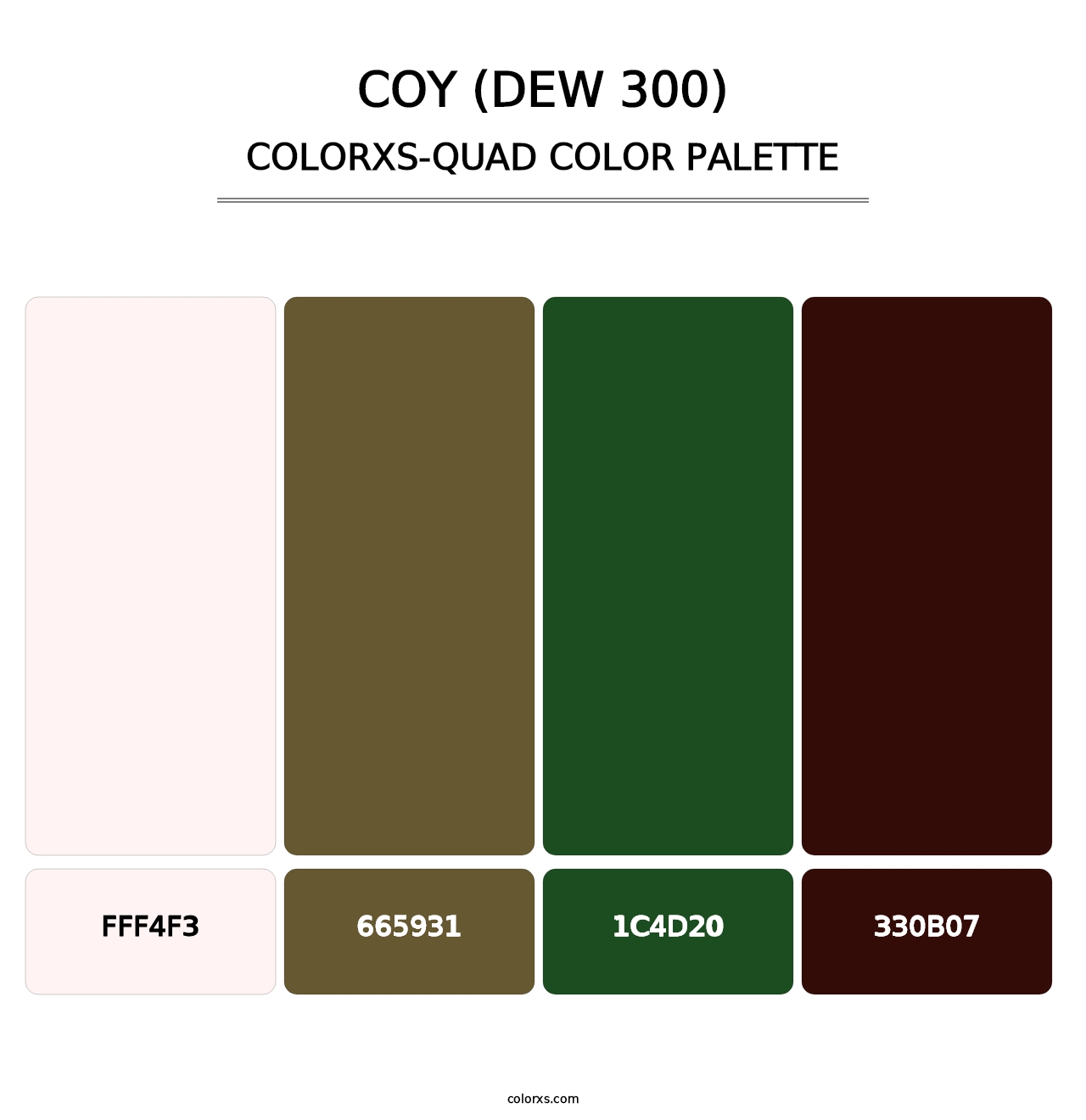 Coy (DEW 300) - Colorxs Quad Palette