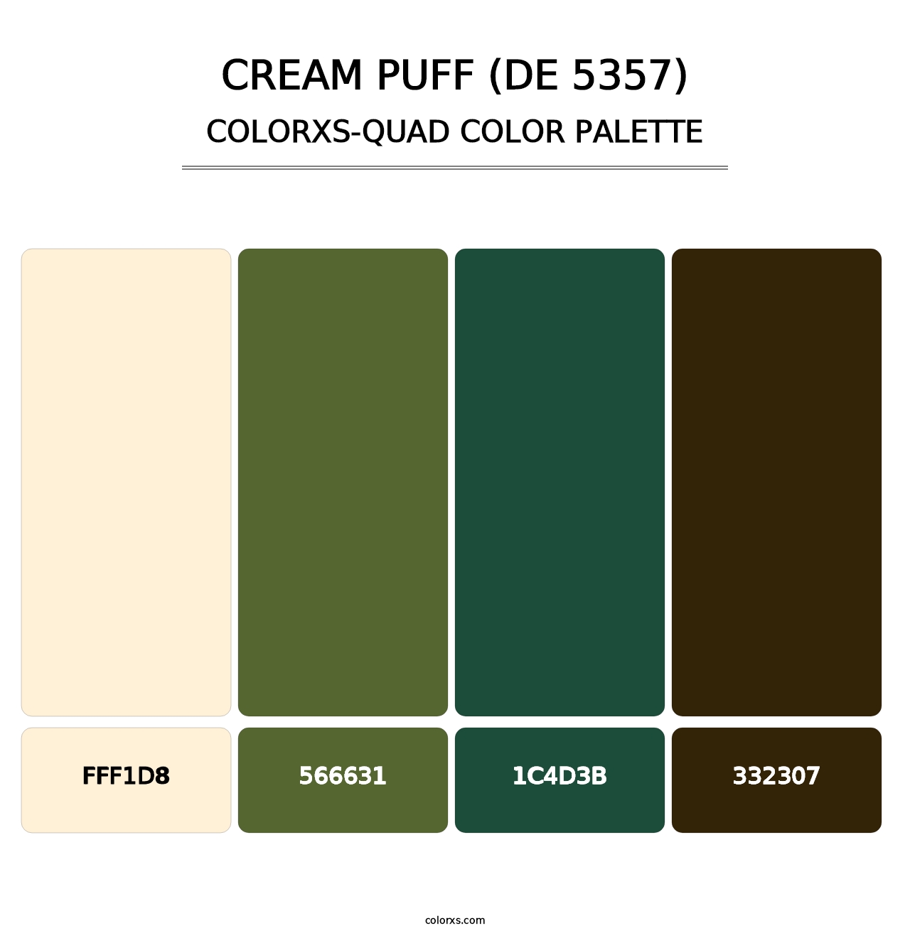 Cream Puff (DE 5357) - Colorxs Quad Palette