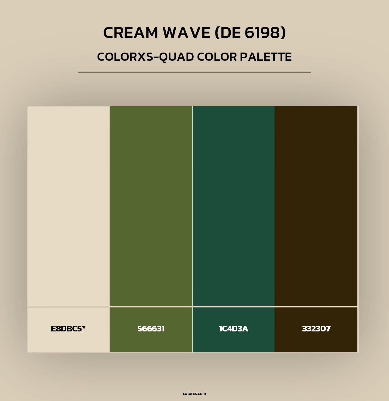 Cream Wave (DE 6198) - Colorxs Quad Palette