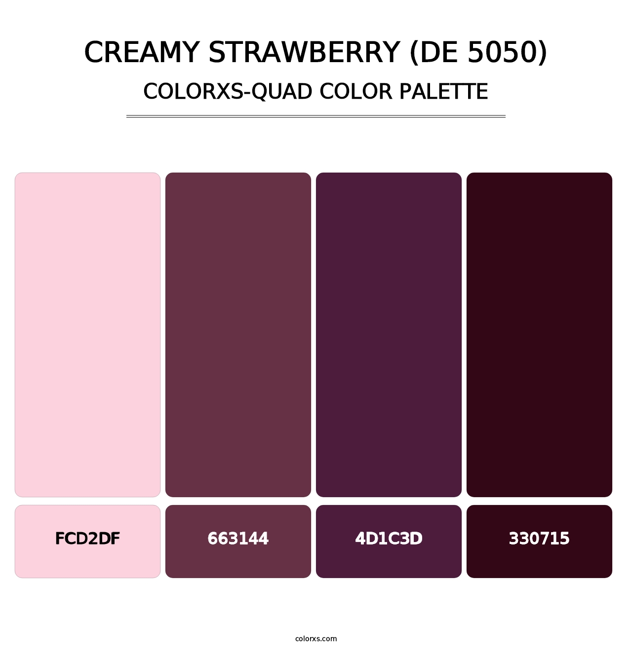 Creamy Strawberry (DE 5050) - Colorxs Quad Palette