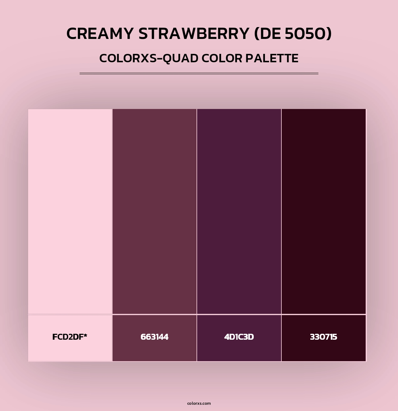 Creamy Strawberry (DE 5050) - Colorxs Quad Palette