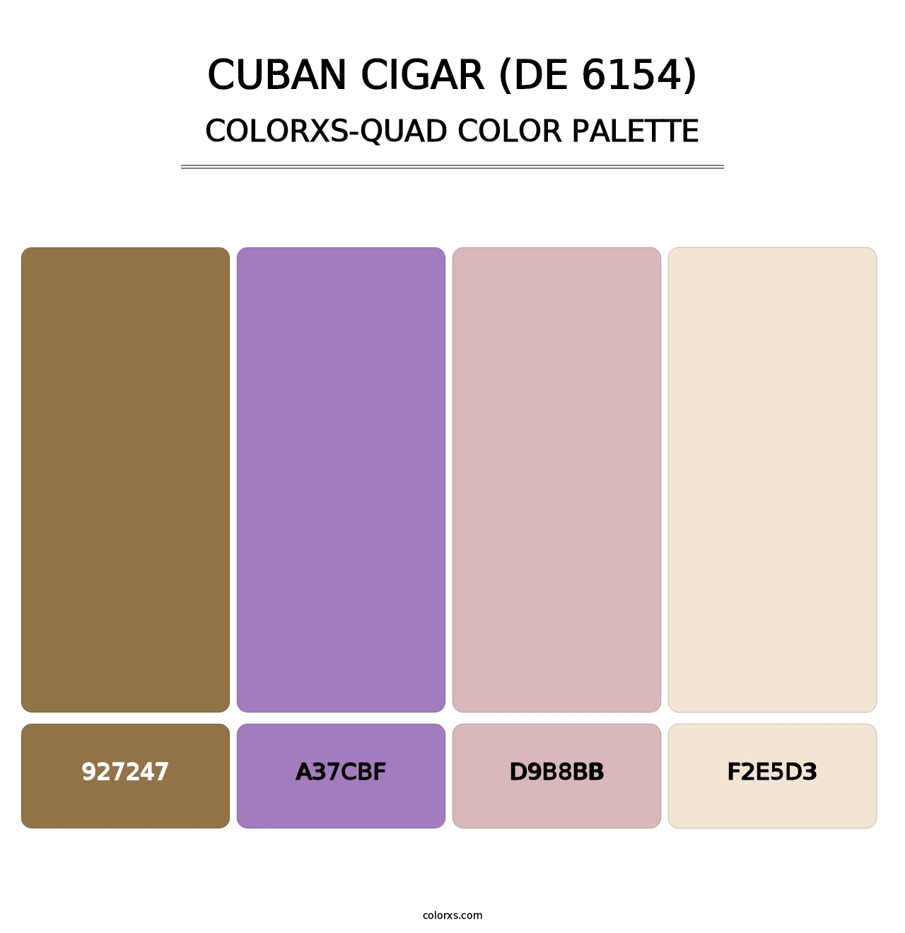 Cuban Cigar (DE 6154) - Colorxs Quad Palette