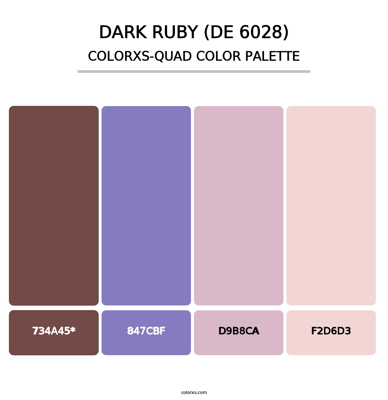 Dark Ruby (DE 6028) - Colorxs Quad Palette