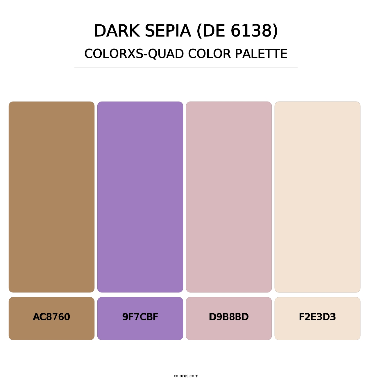 Dark Sepia (DE 6138) - Colorxs Quad Palette