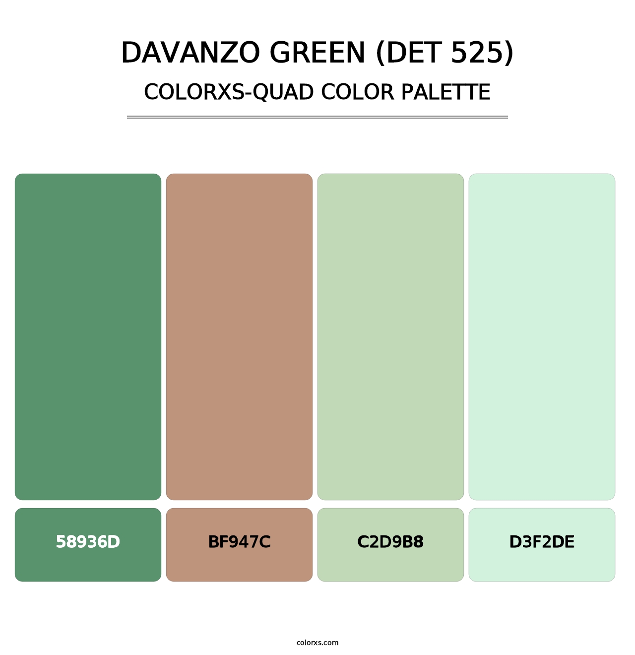 DaVanzo Green (DET 525) - Colorxs Quad Palette