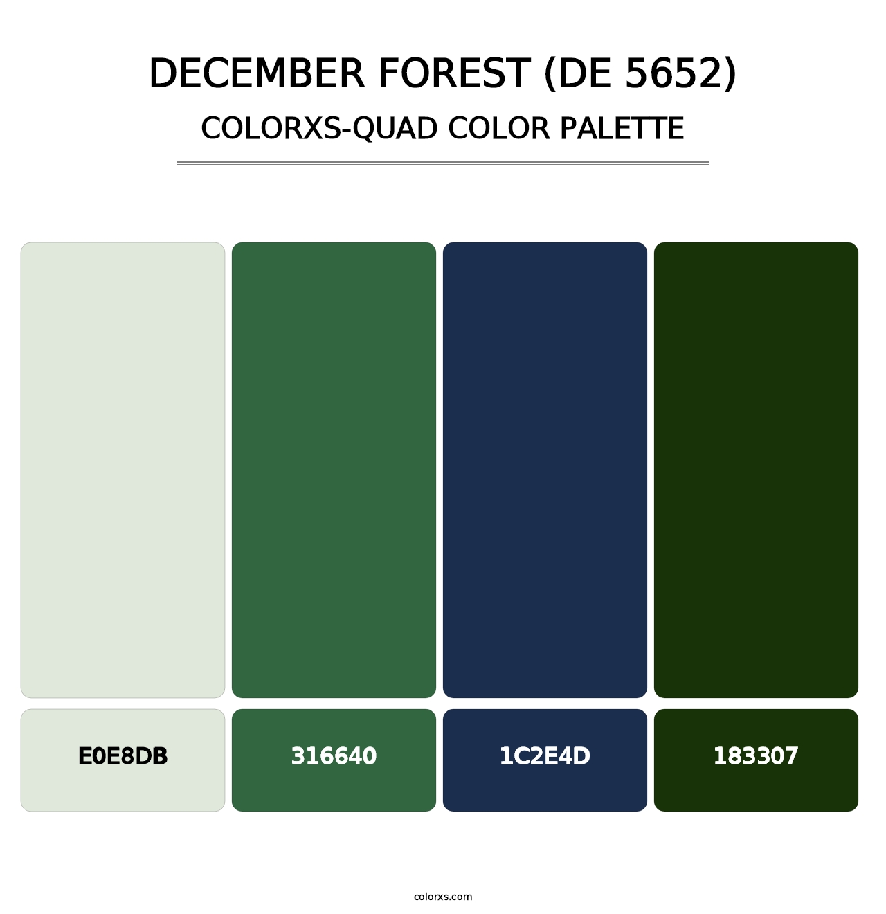 December Forest (DE 5652) - Colorxs Quad Palette