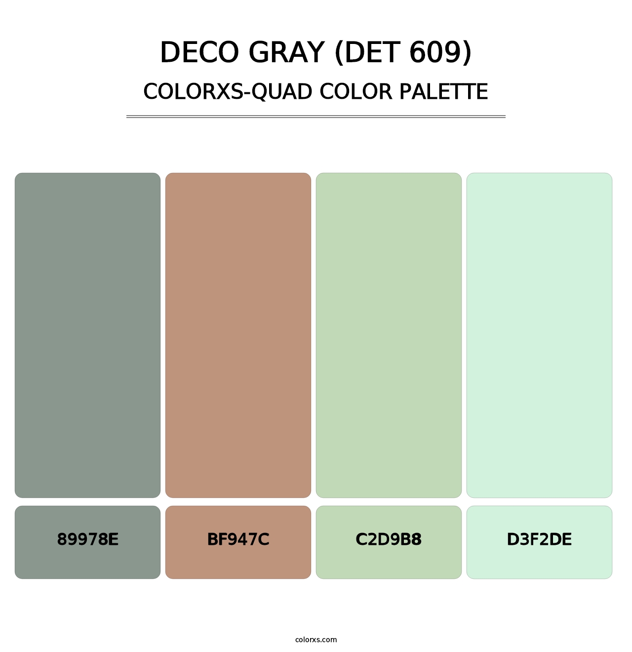 Deco Gray (DET 609) - Colorxs Quad Palette