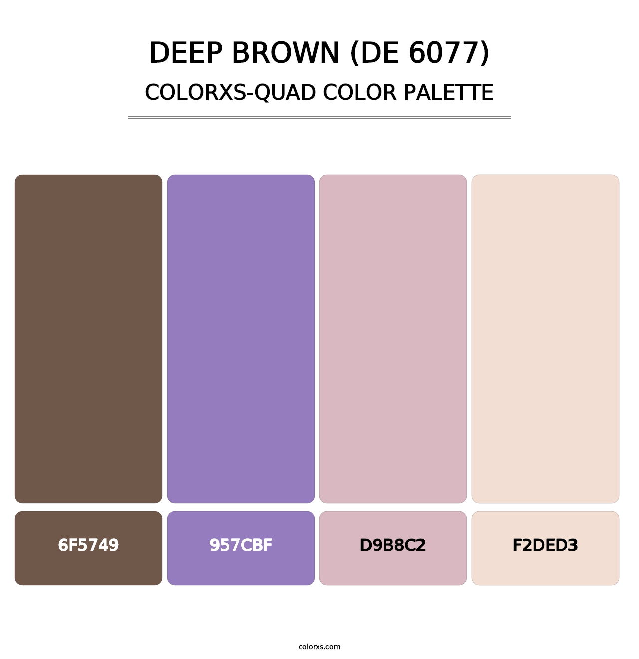 Deep Brown (DE 6077) - Colorxs Quad Palette