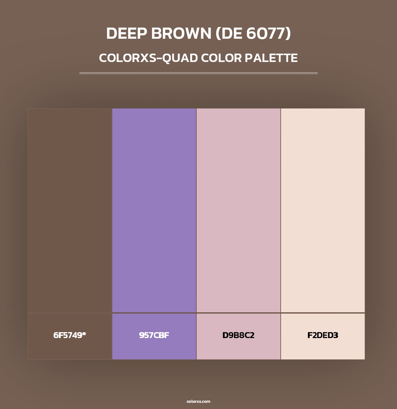 Deep Brown (DE 6077) - Colorxs Quad Palette