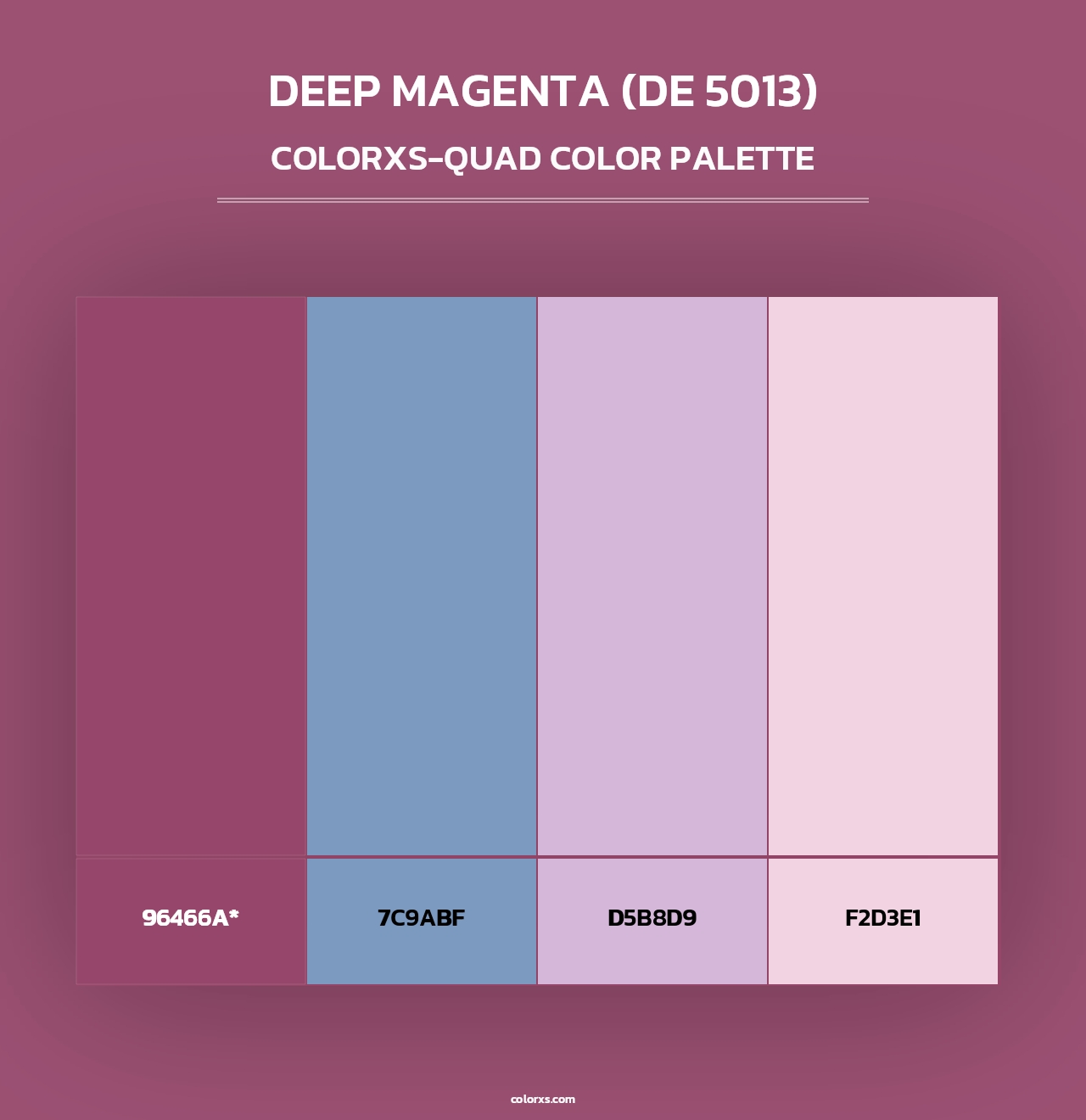 Deep Magenta (DE 5013) - Colorxs Quad Palette