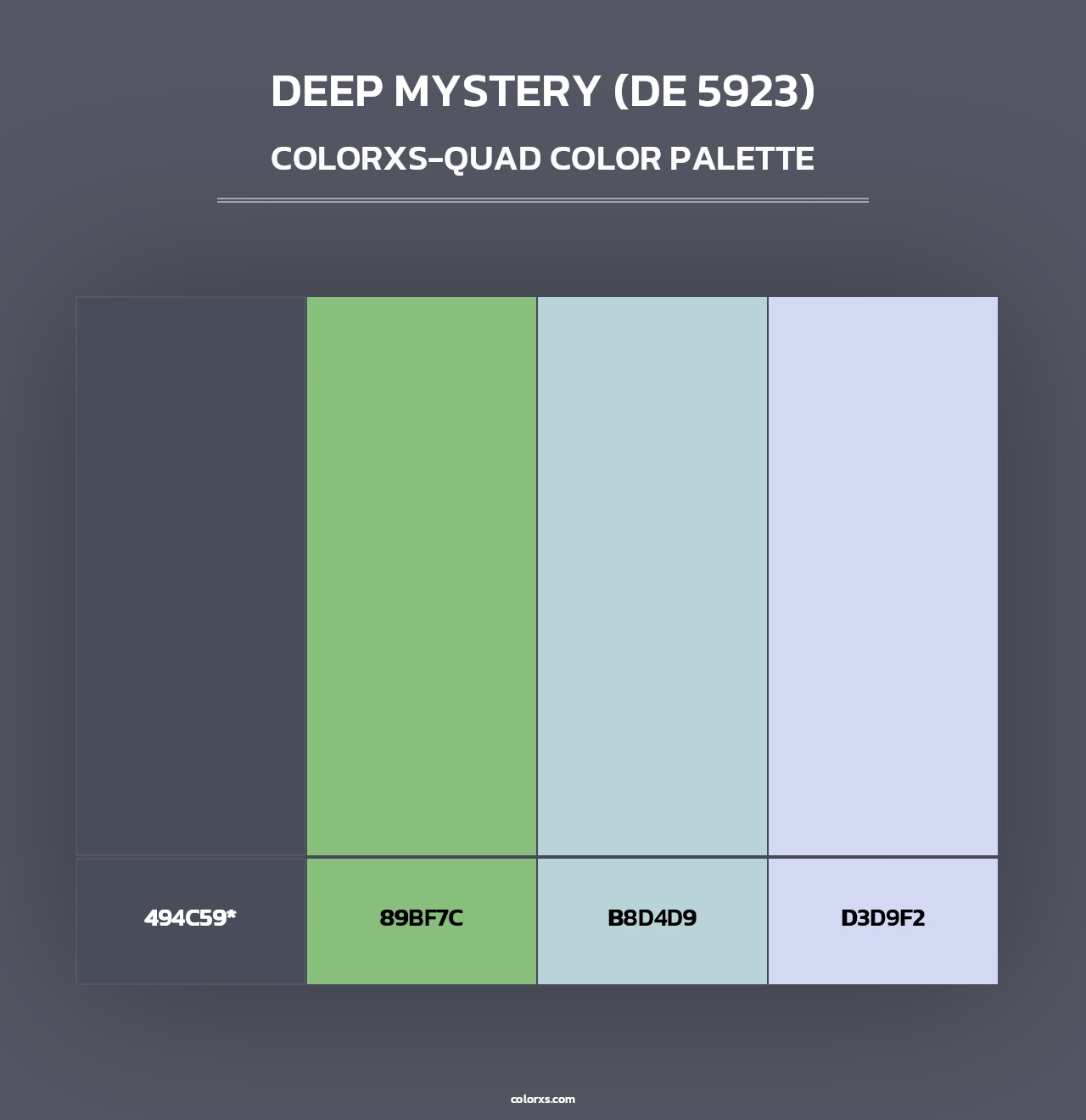 Deep Mystery (DE 5923) - Colorxs Quad Palette