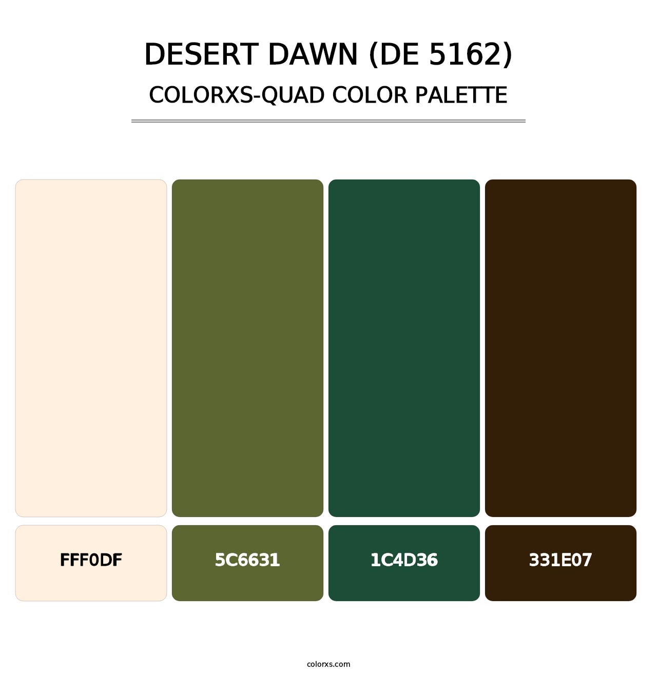 Desert Dawn (DE 5162) - Colorxs Quad Palette