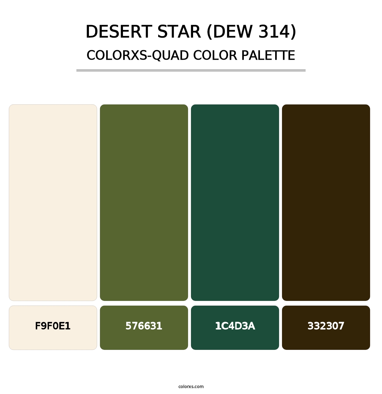 Desert Star (DEW 314) - Colorxs Quad Palette