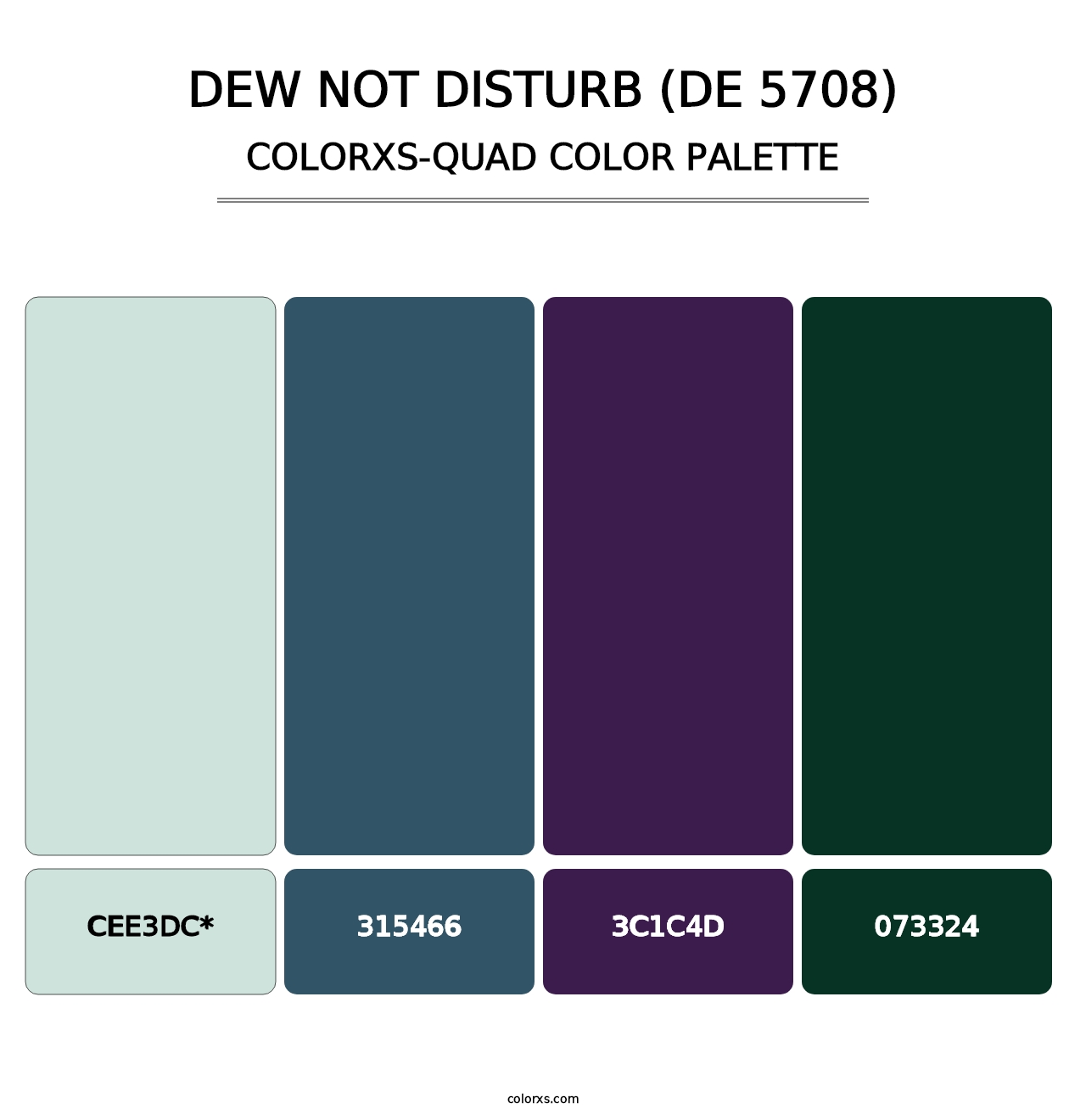 Dew Not Disturb (DE 5708) - Colorxs Quad Palette