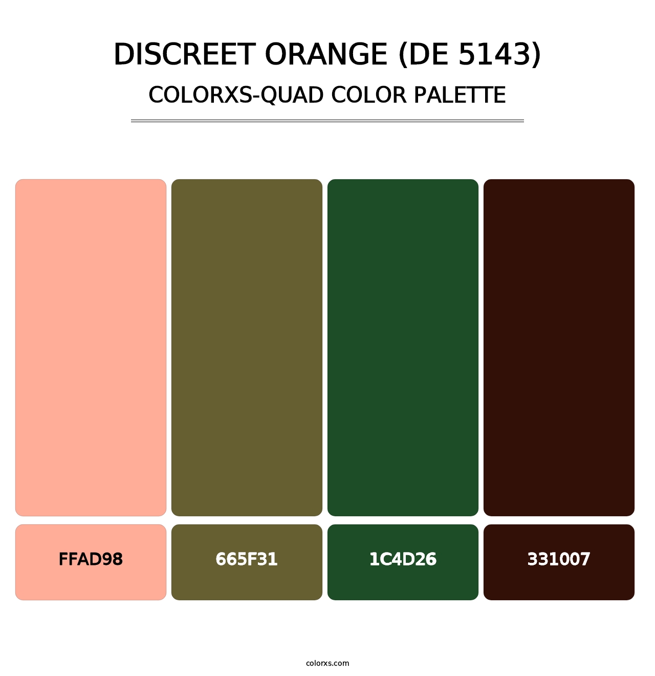 Discreet Orange (DE 5143) - Colorxs Quad Palette