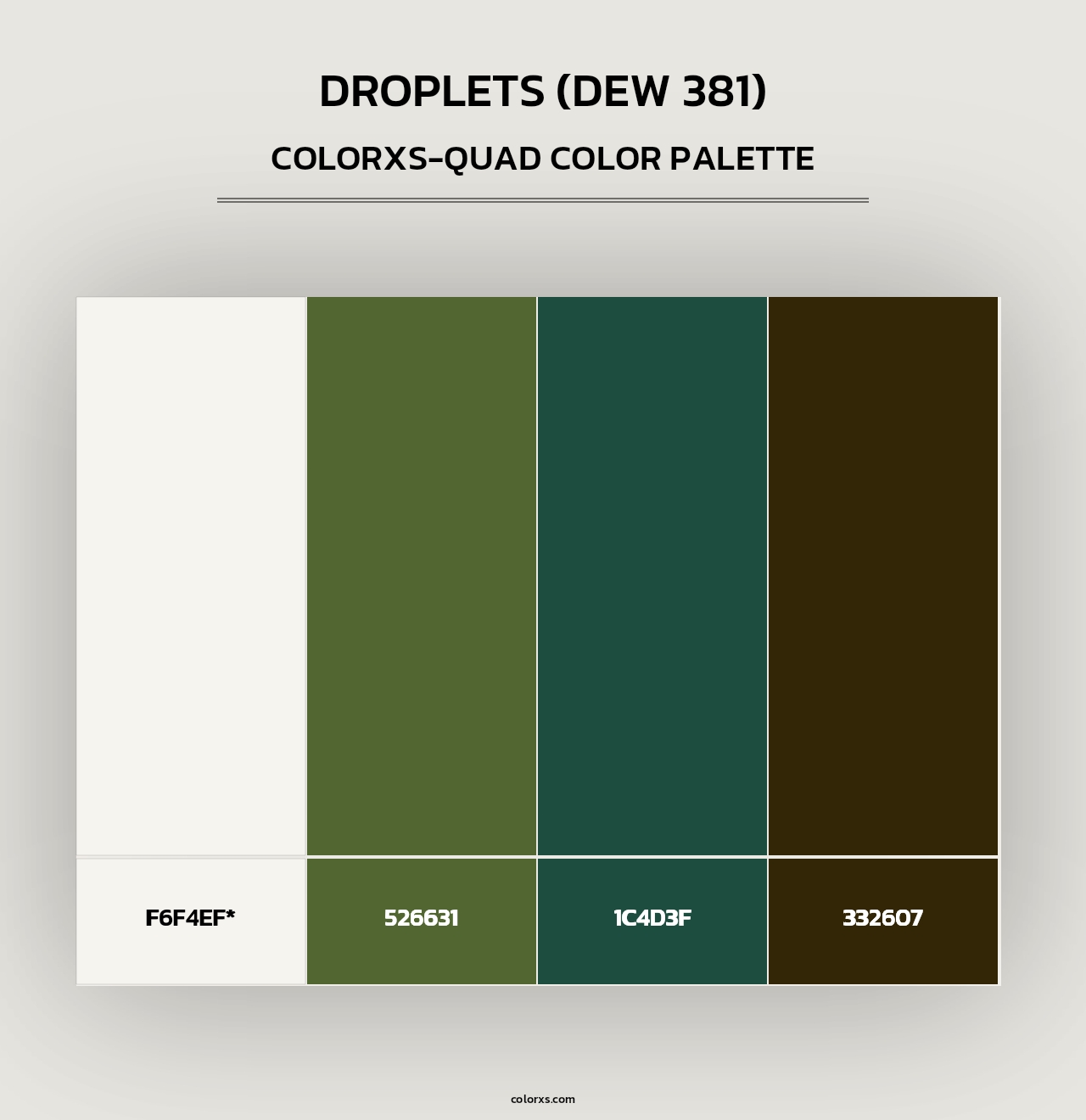 Droplets (DEW 381) - Colorxs Quad Palette