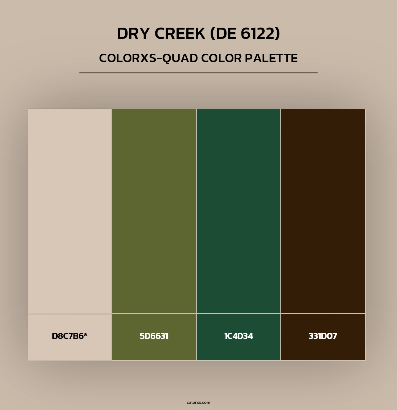 Dry Creek (DE 6122) - Colorxs Quad Palette