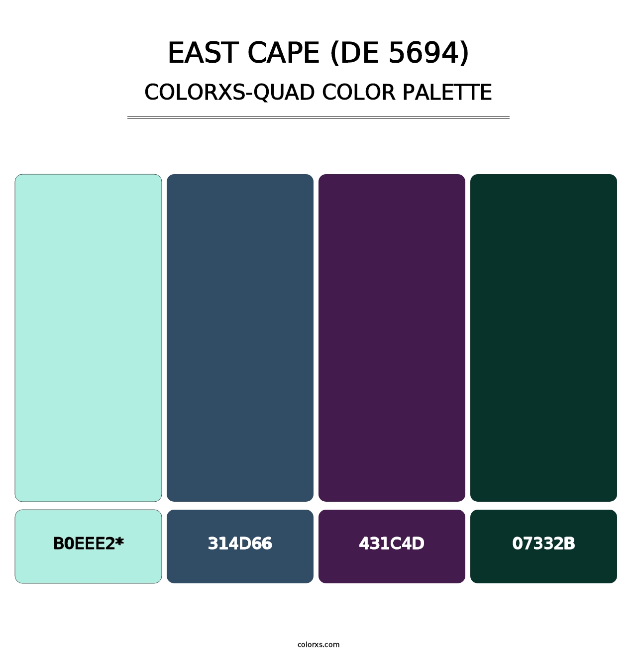 East Cape (DE 5694) - Colorxs Quad Palette