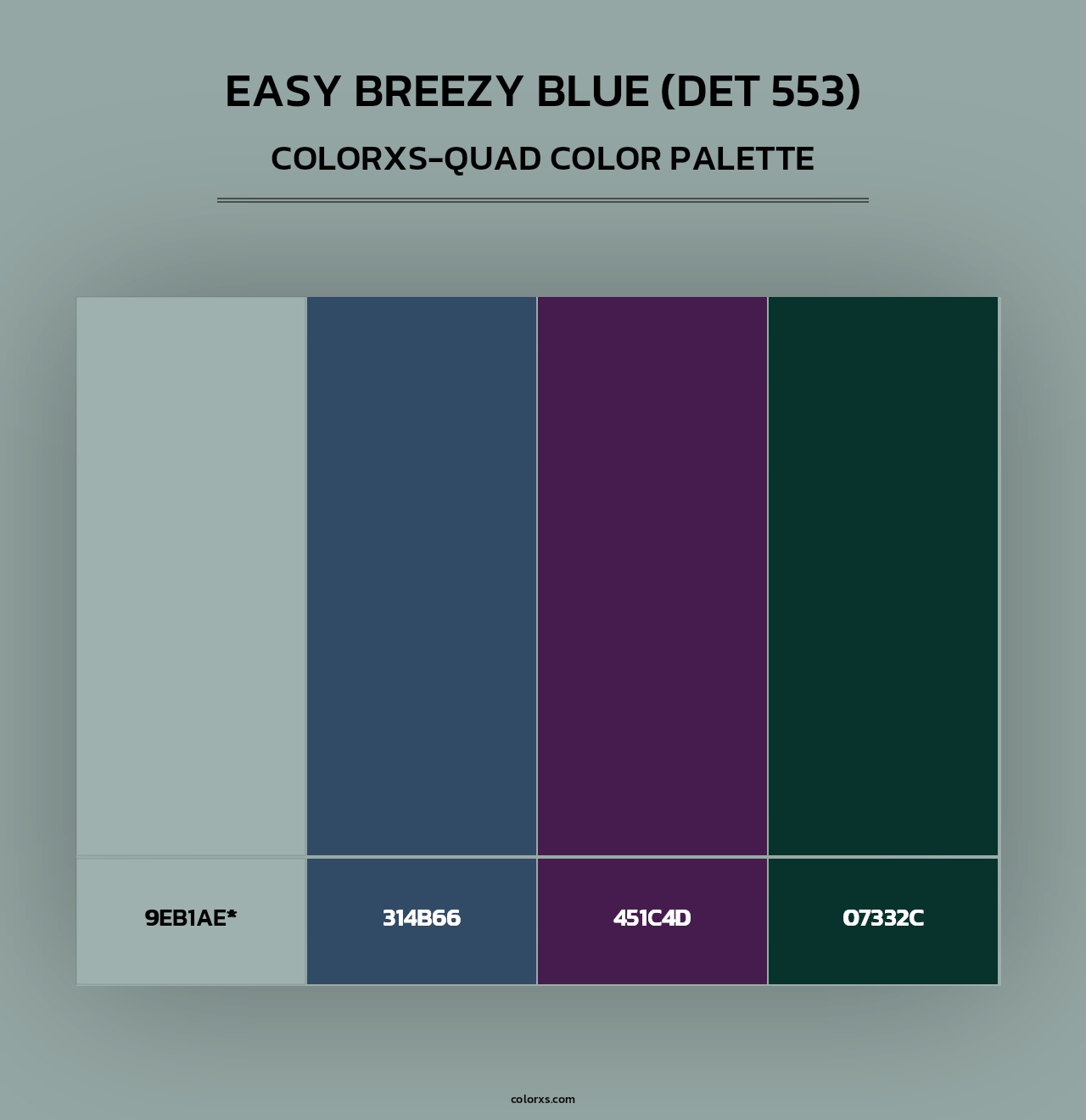 Easy Breezy Blue (DET 553) - Colorxs Quad Palette