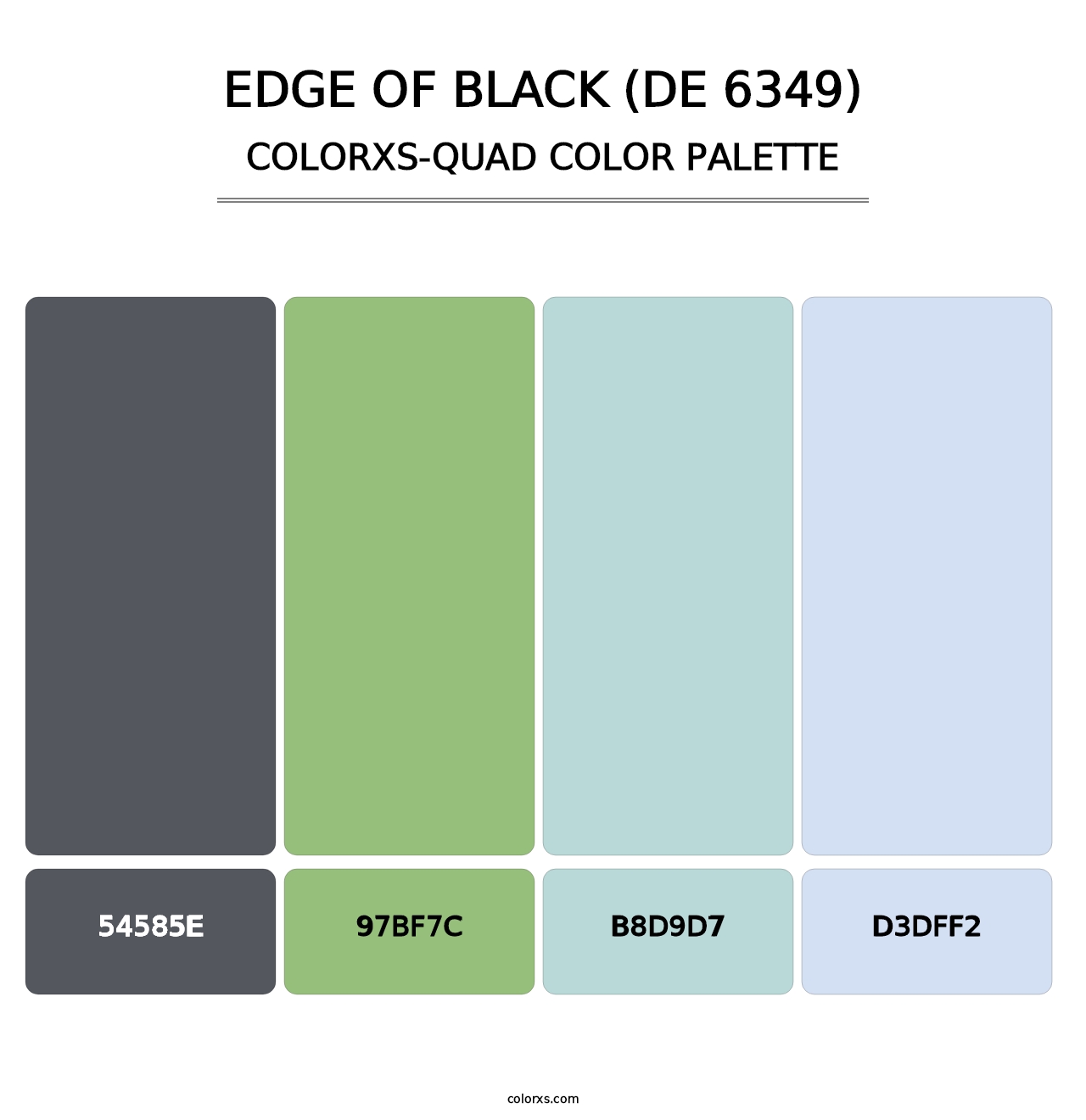 Edge of Black (DE 6349) - Colorxs Quad Palette