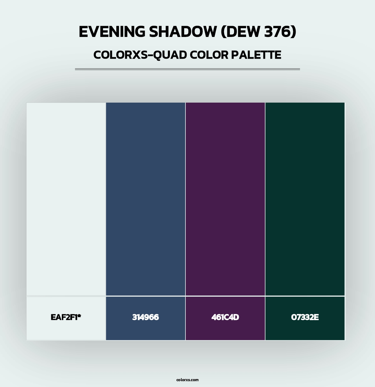 Evening Shadow (DEW 376) - Colorxs Quad Palette
