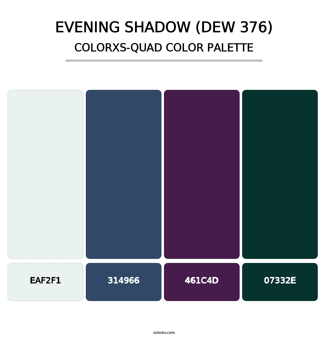 Evening Shadow (DEW 376) - Colorxs Quad Palette