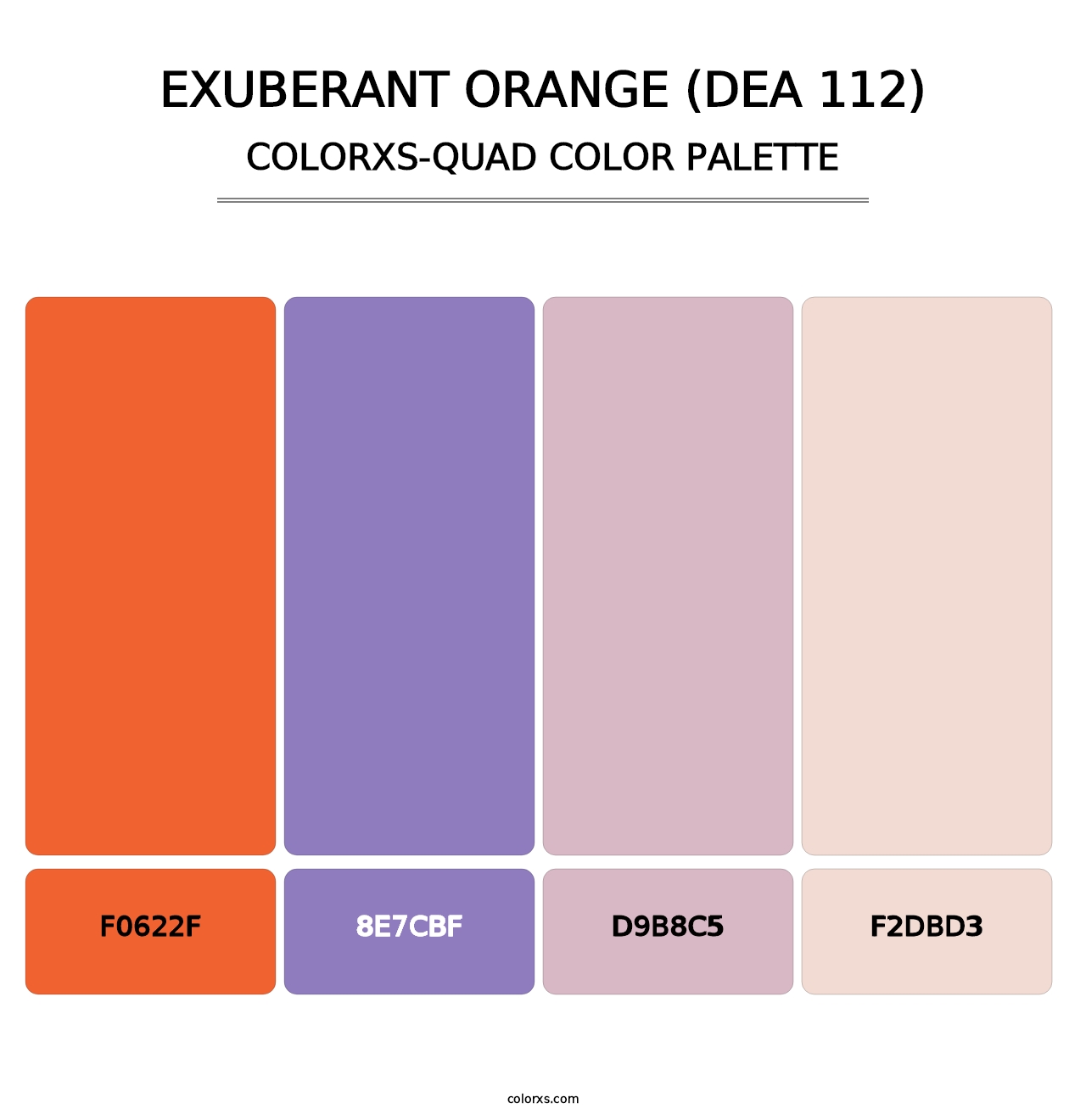 Exuberant Orange (DEA 112) - Colorxs Quad Palette