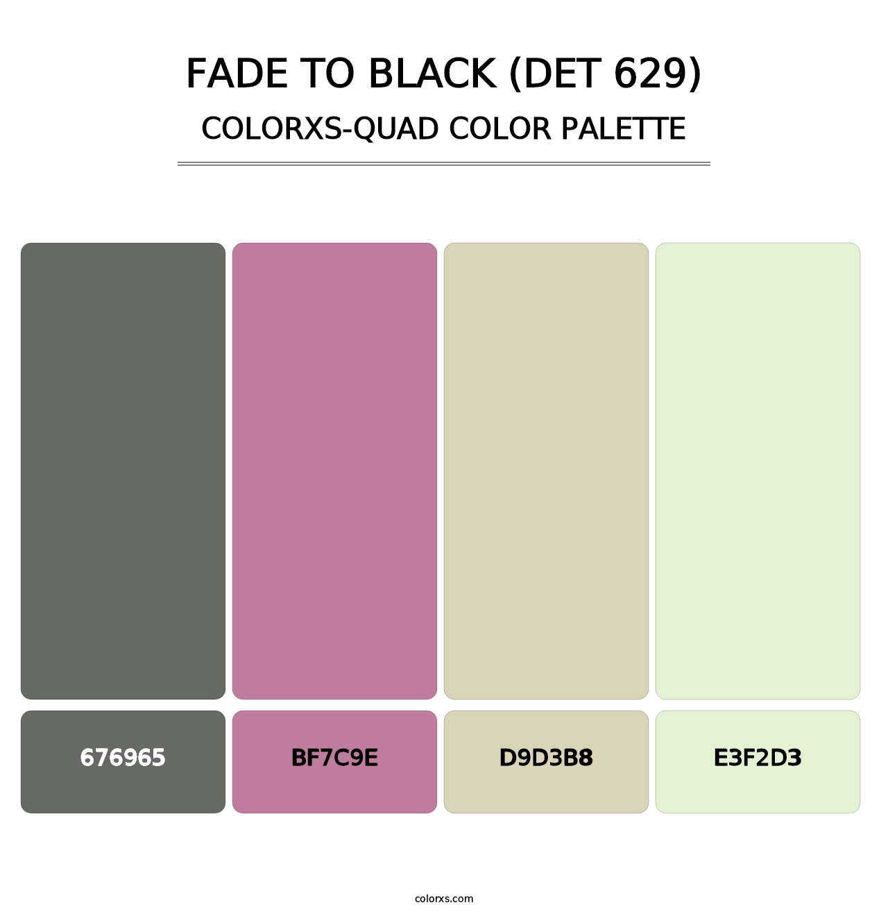 Fade to Black (DET 629) - Colorxs Quad Palette
