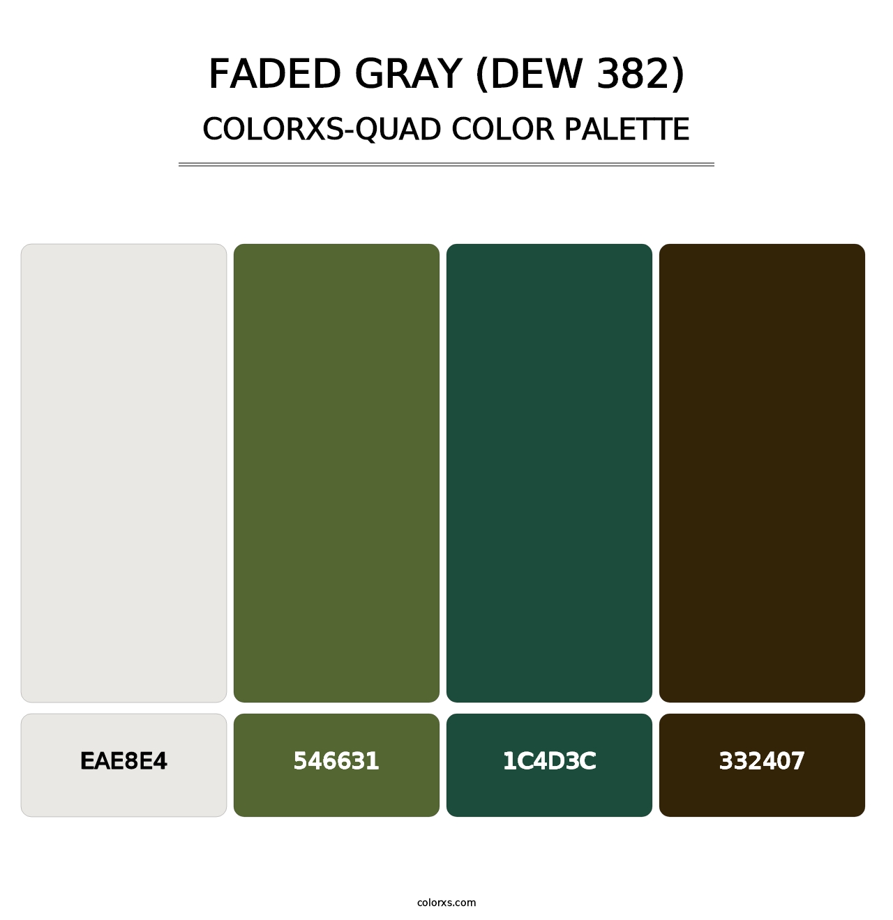 Faded Gray (DEW 382) - Colorxs Quad Palette