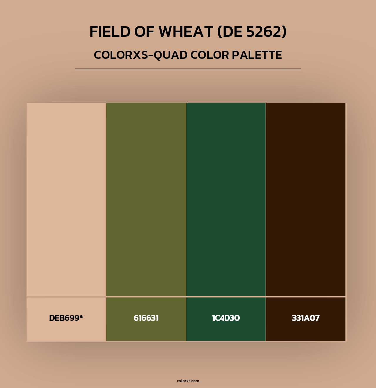 Field of Wheat (DE 5262) - Colorxs Quad Palette