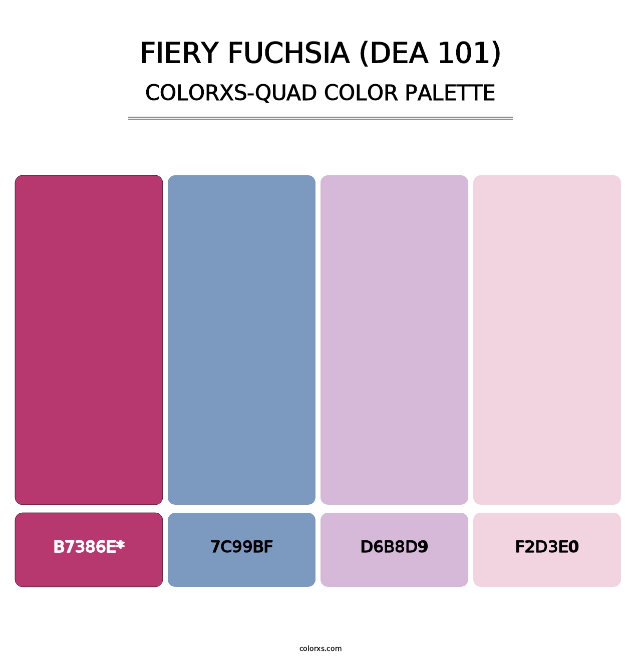 Fiery Fuchsia (DEA 101) - Colorxs Quad Palette