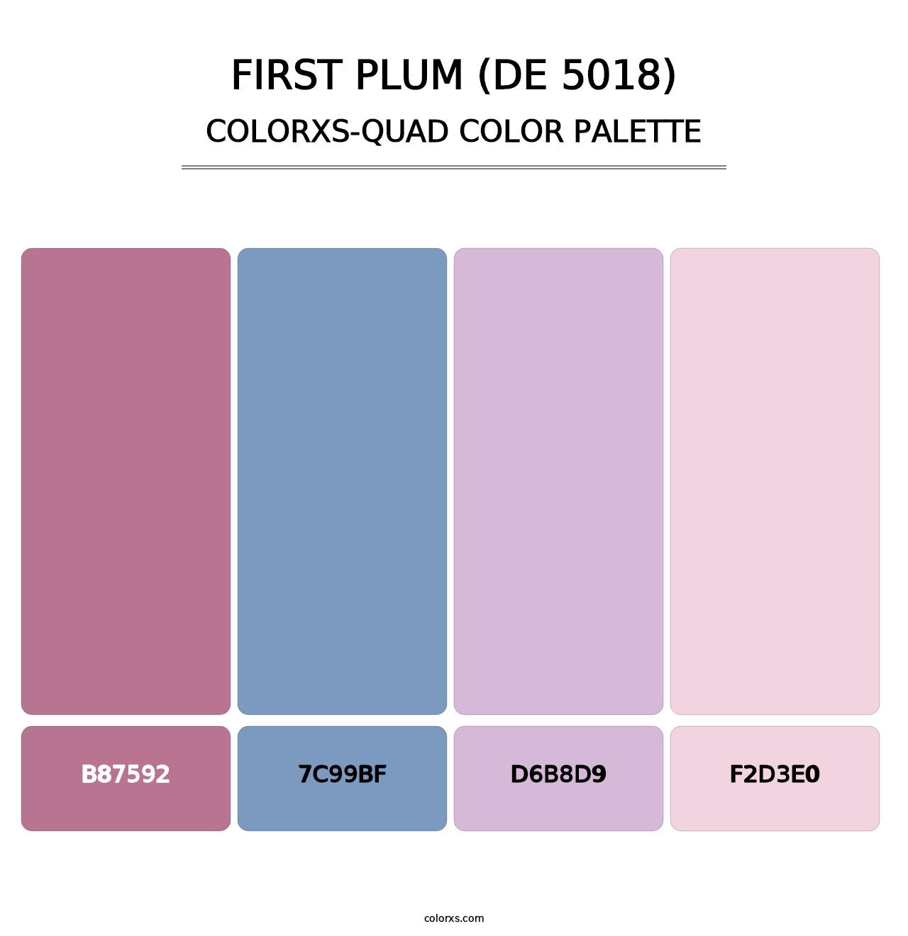 First Plum (DE 5018) - Colorxs Quad Palette